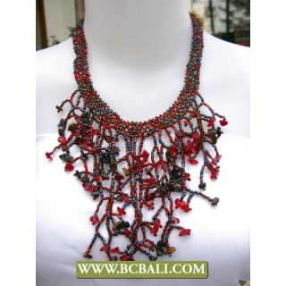 Mix Beads Chockers Casandra Necklaces Fashion